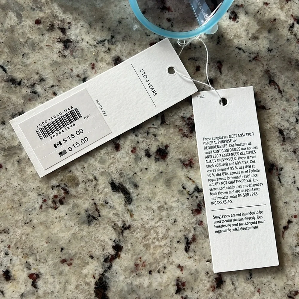 Janie and Jack Light Blue Striped Sunglasses